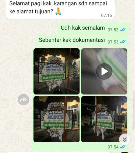 Pengiriman Papan Bunga Selamat Ujung Menteng