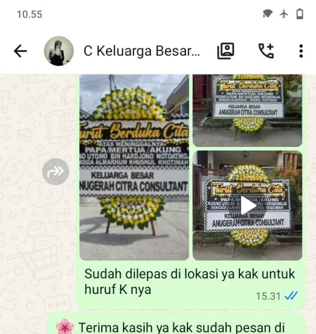Pengiriman Papan Bunga Duka Ujung Menteng